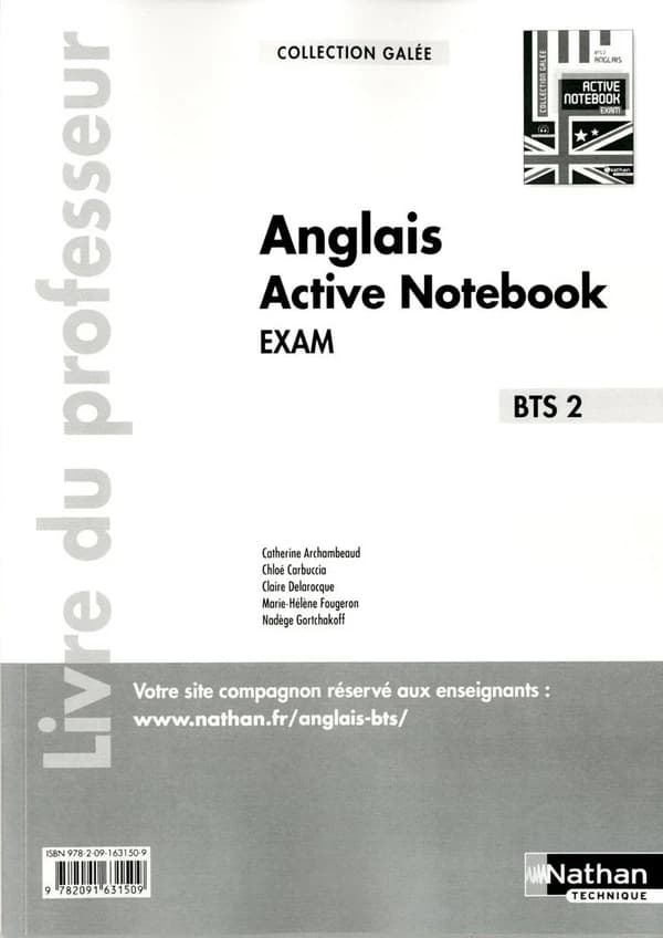 Active notebook : exam : BTS 2, anglais