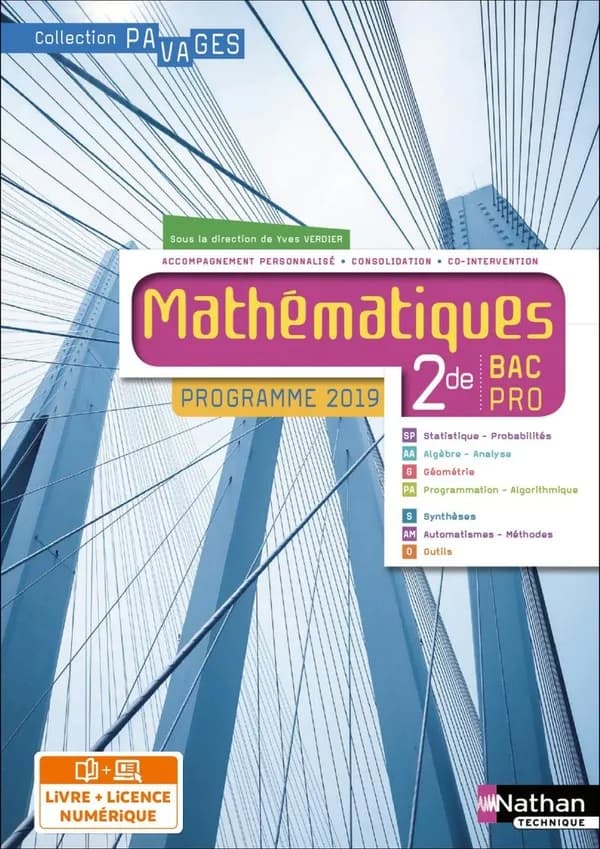 Pavages : mathématiques ; bac pro ; 2de ; livre + licence de l'élève (édition 2019)