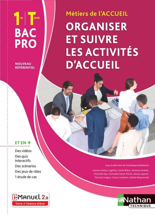 Organiser et suivre les activites d'accueil 1re