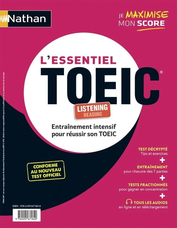 TOEIC, l'essentiel : reading, listening : listening, reading