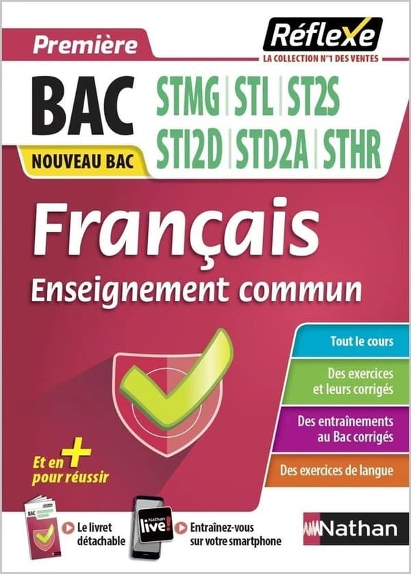 Français 1re : bac technologique STMG - STL - ST2S - STI2D - STD2A - STHR