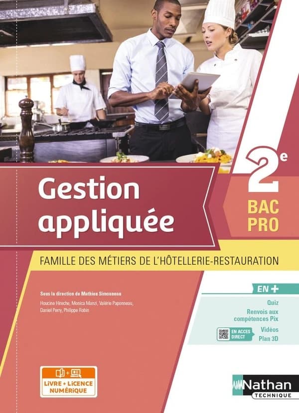 Gestion appliquée : 2e bac pro MHR ; livre + licence élève (édition 2021)