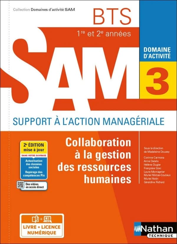Collaboration à la gestion des Ressources Humaines Domaine d'activité 3 BTS 1re : et 2e année SAM