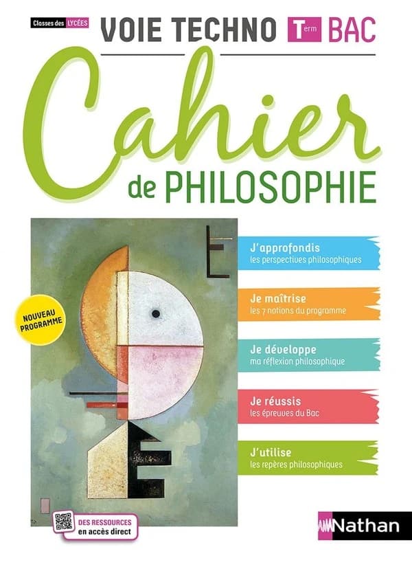 Cahier de philosophie : Term Bac voie techno, classe des lycées