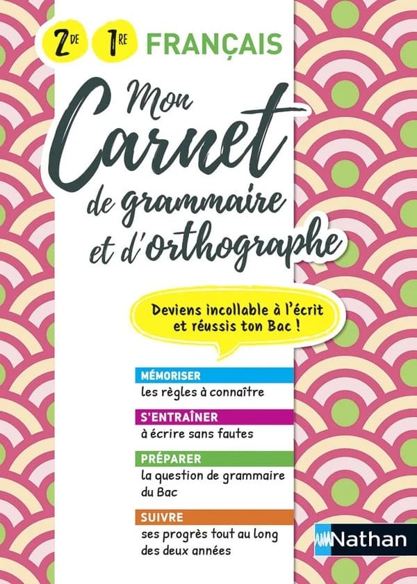 Mon carnet d'orthographe et grammaire : français : 2de