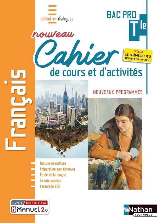 Français : terminale : bac pro : cahier de cours et d'activités : livre + licence élève (édition 2022)