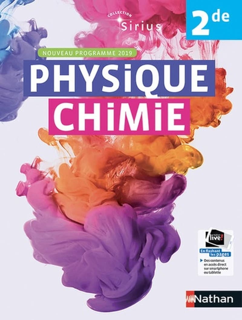 Physique, chimie, 2de : nouveau programme 2019
