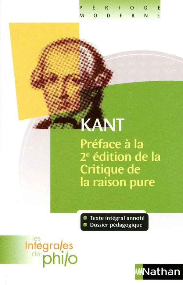 Kant ; préface à la 2e édition de la critique e la raison pure