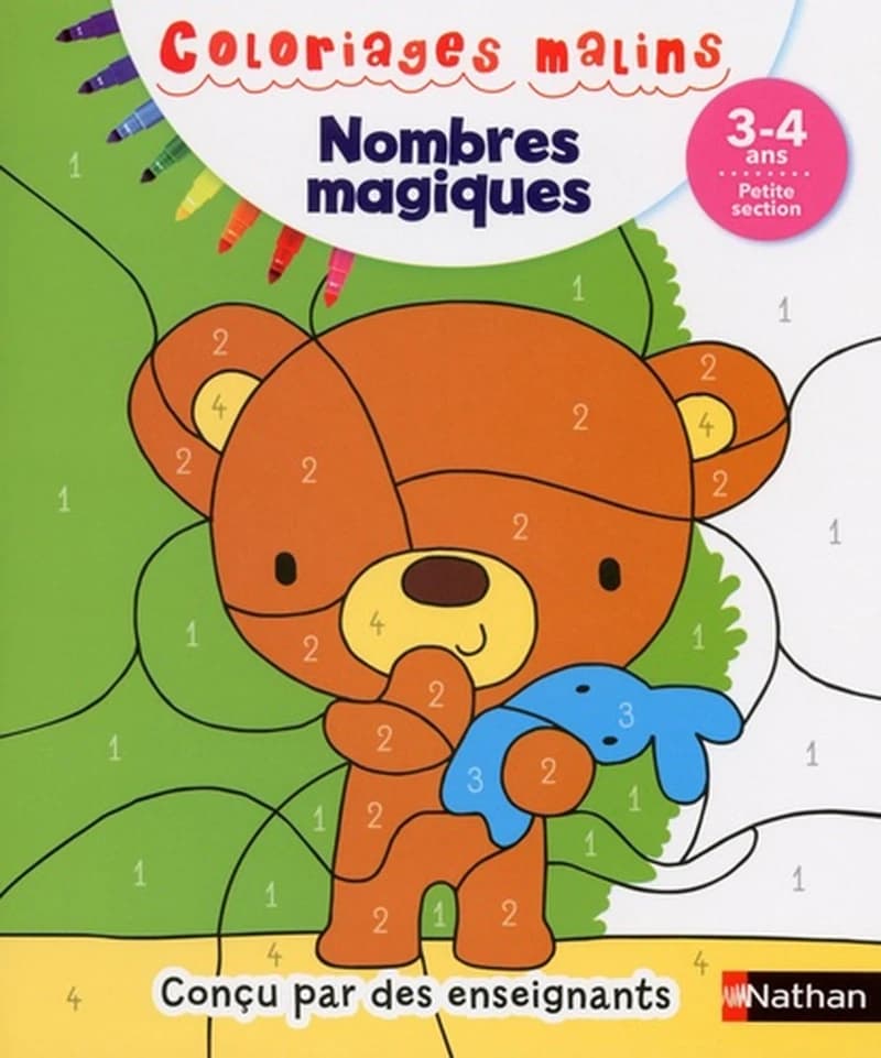 Coloriages malins : nombres magiques ; 3