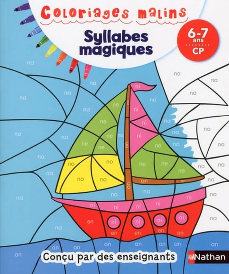 Coloriages malins : syllabes magiques ; 6