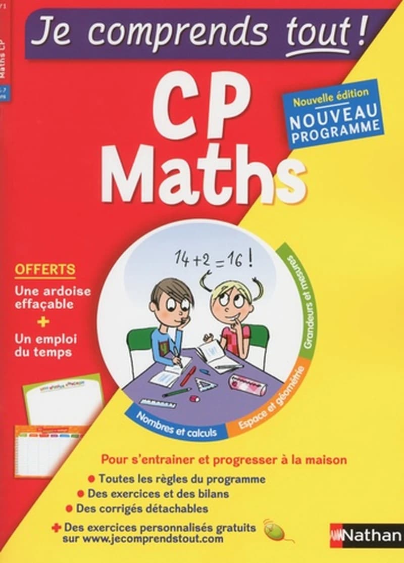 JE COMPRENDS TOUT MONOMATIERE MATHEMATIQUES CP