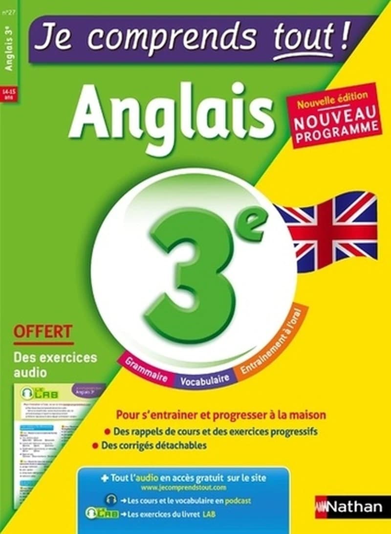 Je comprends tout! ; anglais ; 3e