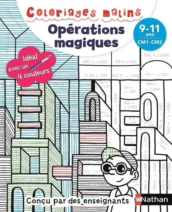 Coloriages malins : Opérations magiques : [Album à colorier]