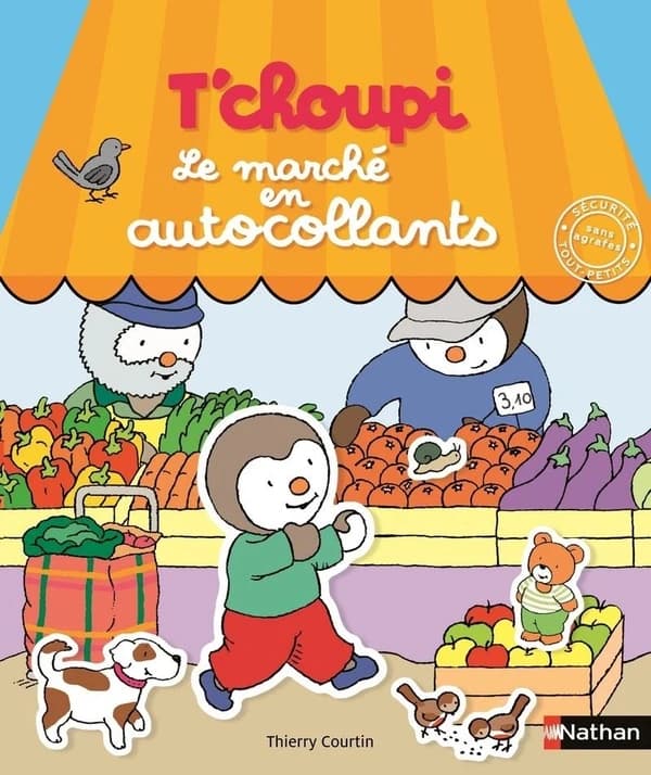 T'choupi : Le marché en autocollants : [Autocollant]