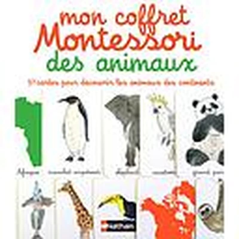 Mon coffret Montessori des animaux : 57 cartes pour découvrir les animaux des continents
