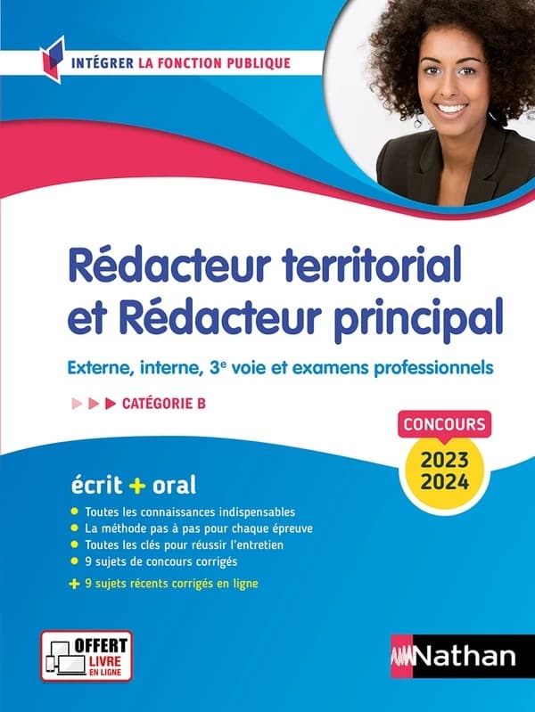 Rédacteur territorial et rédacteur principal : concours externe, interne et 3e voie, examens professionnels : catégorie B : concours 2022-2023 ([Nouvelle éd.]) Catherine Debilly,... Léonard Mango,... Patricia Pioz,... ; sous la direction de Pascal Tuccina