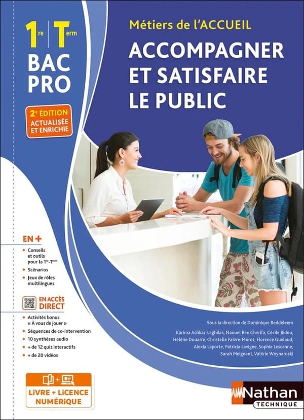 Accompagner et satisfaire le public ; bac pro 1re et terminale, métiers de l'accueil (édition 2023)
