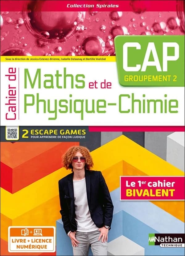 Cahier de Maths et de physique-chimie CAP - Groupement 2 : Livre + licence élève