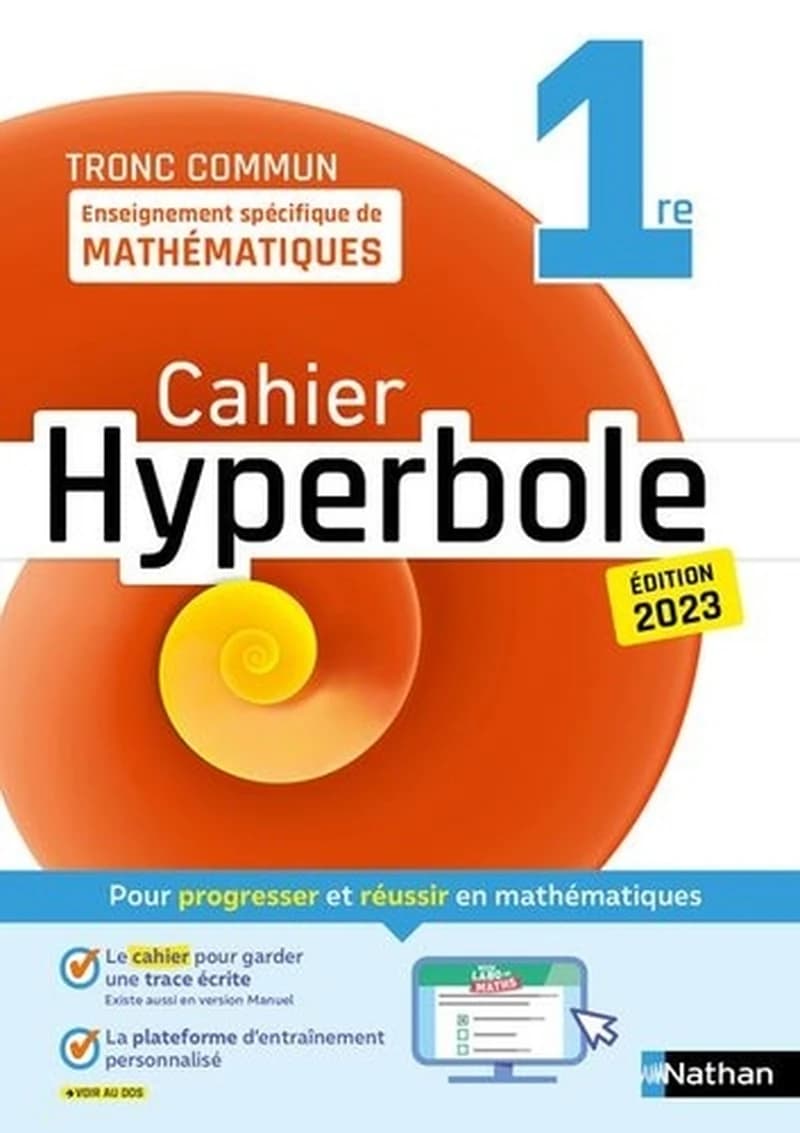 HYPERBOLE 1ERE - ENSEIGNEMENT SPECIFIQUE - CAHIER - 2023