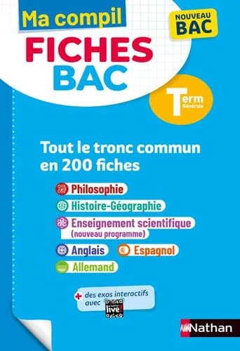 Ma compil fiches bac : Toutes les matières ; Terminale générale (édition 2024