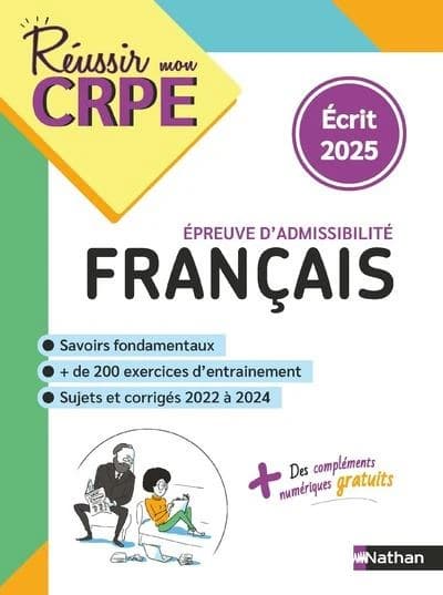 Français : épreuve d'admissibilité : écrit 2025