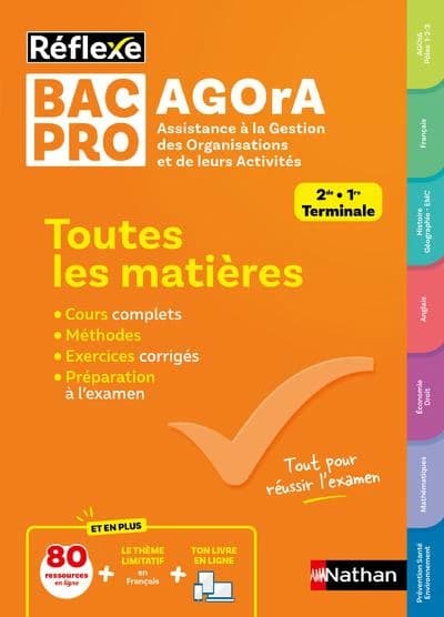Toutes les matières Bac Pro Agora : 2de, 1re, Terminale