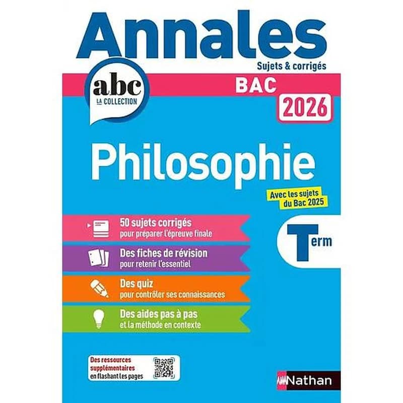 Annales ABC du bac ; sujets & corrigés : Philosophie ; Terminale (édition 2026)