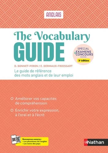 The vocabulary guide : anglais : les mots anglais et leur emploi (3e éd. actualisée) Daniel Bonnet-Piron,... Édith Dermaux-Froissart,...