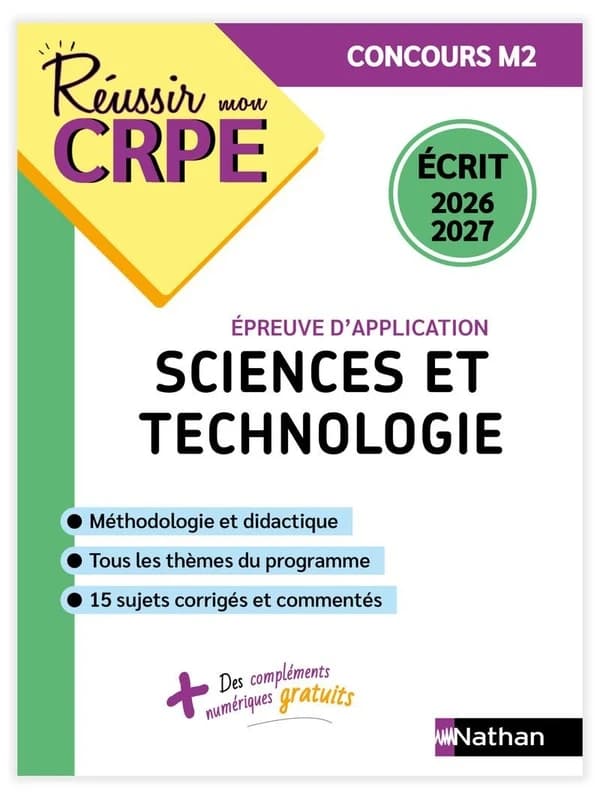 Sciences et technologie : épreuve d'application : écrit 2026-2027