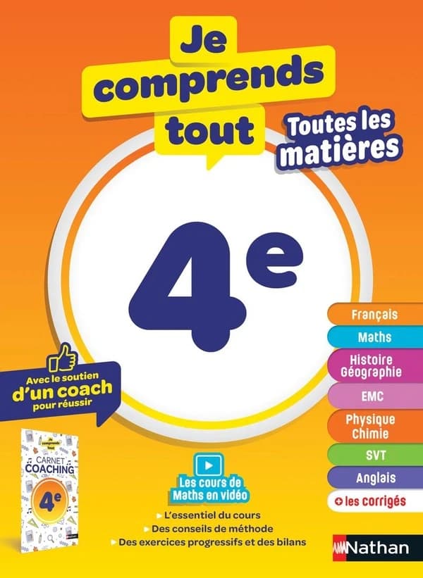 Je comprends tout : Toutes les matières ; 4e (édition 2026)