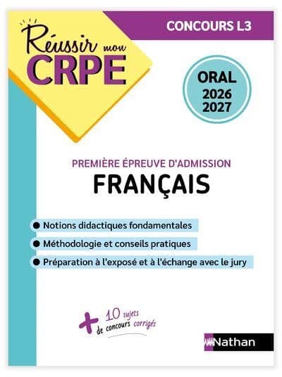 Première épreuve d'admission : français - oral (2026-2027)