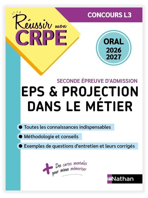 EPS et projection dans le métier : oral (Édition 2026-2027)