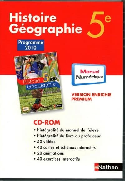 Histoire-géographie, 5e : programme 2010