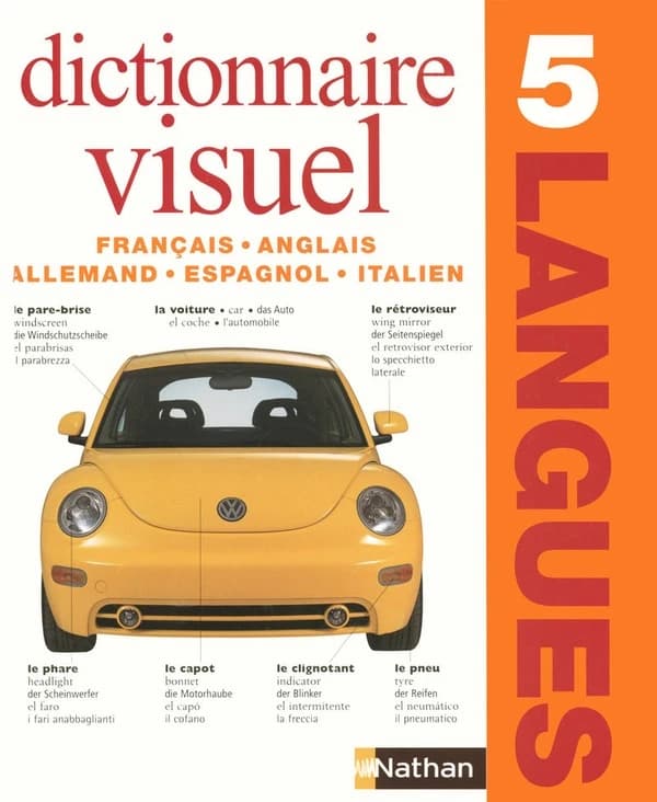 Dictionnaire visuel - 5 langues anglais, français, allemand, espagnol, italien