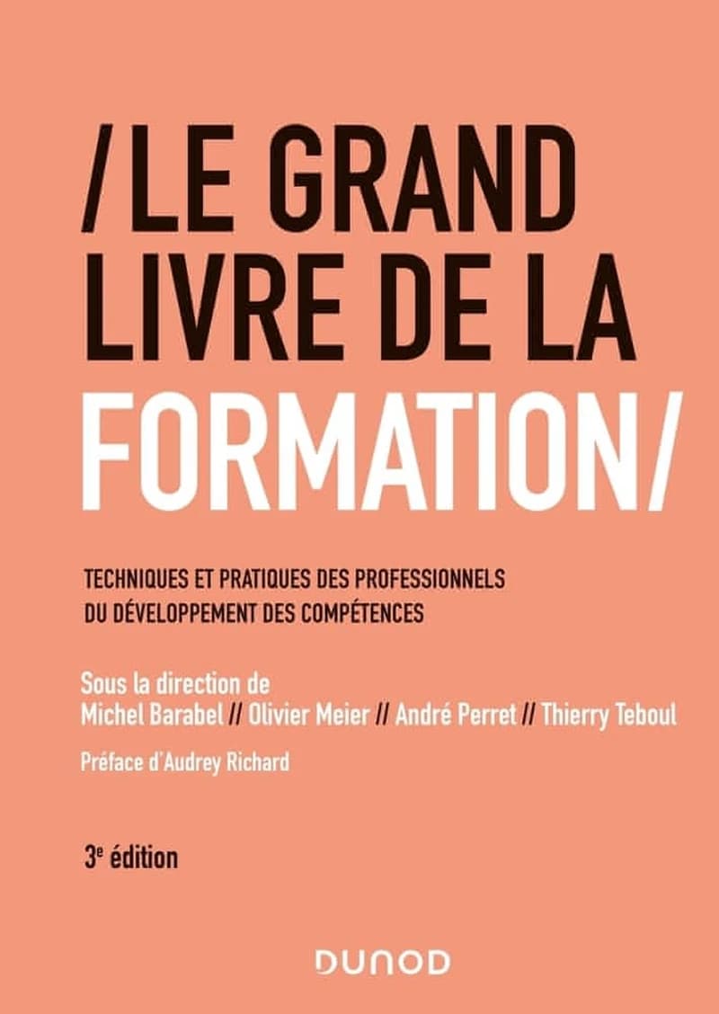 Le grand livre de la formation : techniques et pratiques des professionnels du développement des compétences (3e éd.) sous la direction de Michel Barabel, Olivier Meier, André Perret... [et al.] ; préface d'Audrey Richard