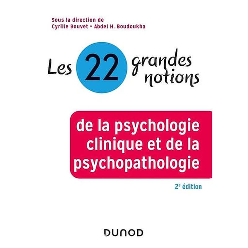Les 22 grandes notions de psychologie clinique et de psychopathologie (2e éd.) sous la direction de Cyrille Bouvet et Adbel Halim Boudoukha