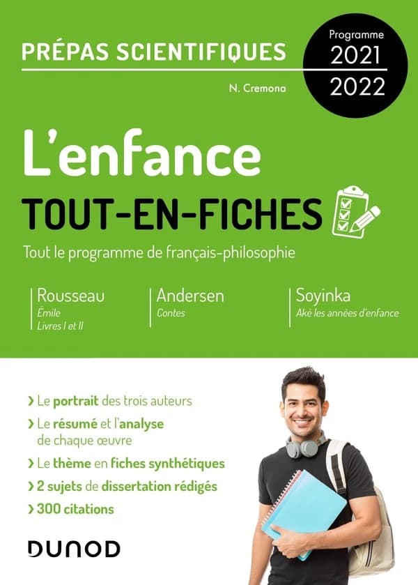 L'enfance : Jean-Jacques Rousseau, "Émile", livres I et II, Hans Christian Andersen, "Contes", Wole Soyinka, "Aké, les années d'enfance"