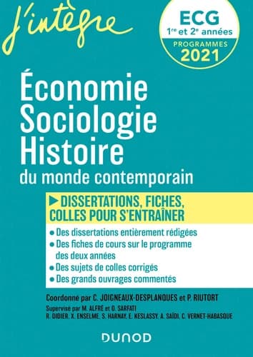 Économie, sociologie, histoire du monde contemporain : dissertations, fiches, colles pour s'entraîner