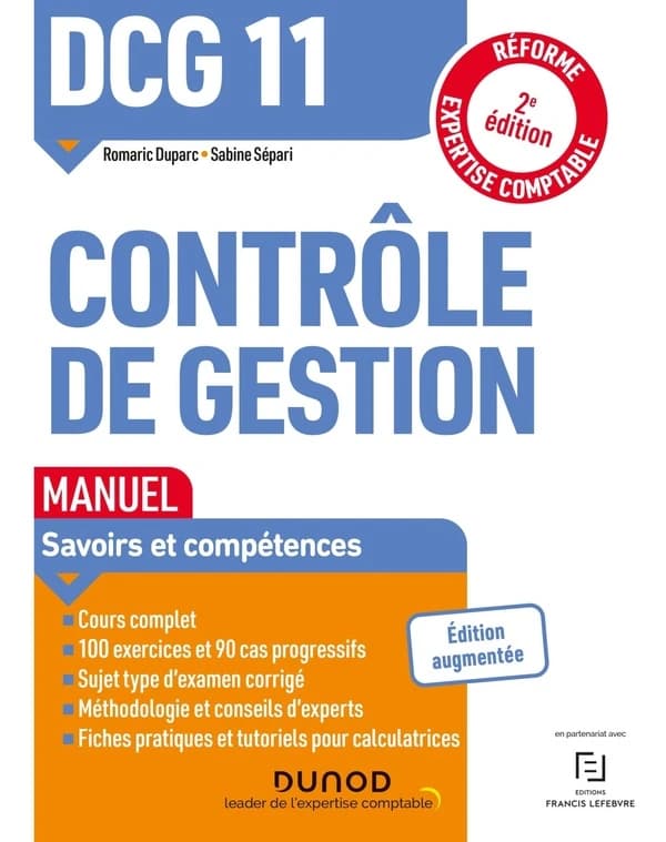 Contrôle de gestion (2e éd., augmentée, [conforme à la] réforme expertise-comptable) Romaric Duparc,... Sabine Sépari,...
