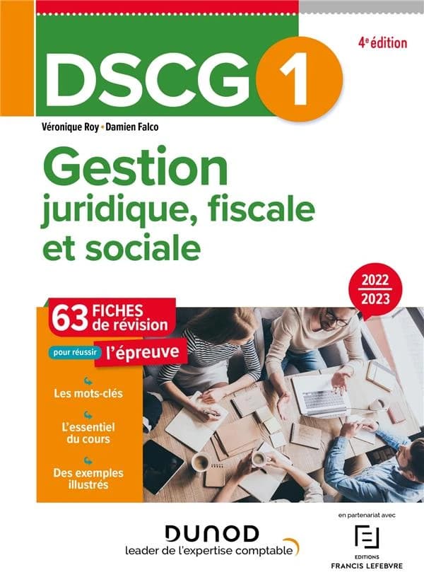 Gestion juridique, fiscale et sociale : fiches de révision (4e éd., 2022-2023) Véronique Roy,... Damien Falco,...
