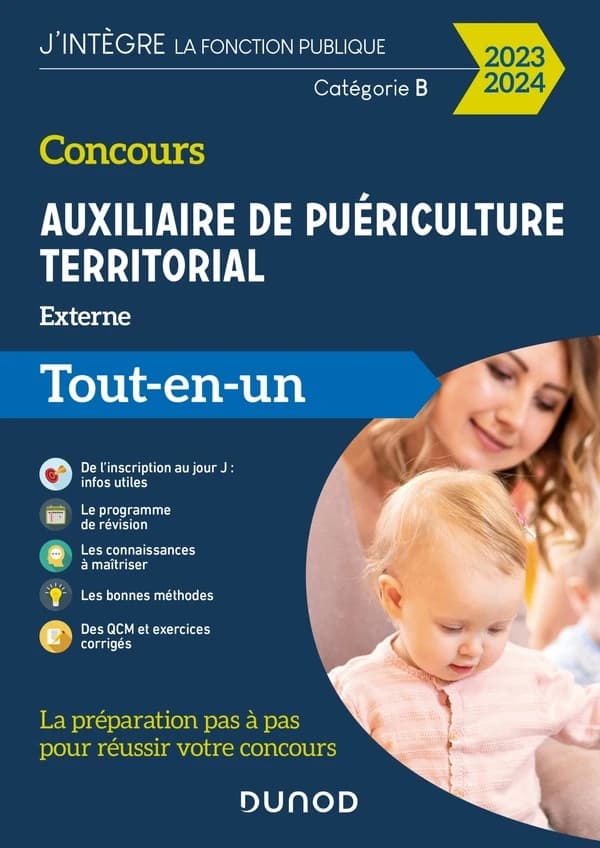 Concours Auxiliaire de puériculture territorial : externe, catégorie B