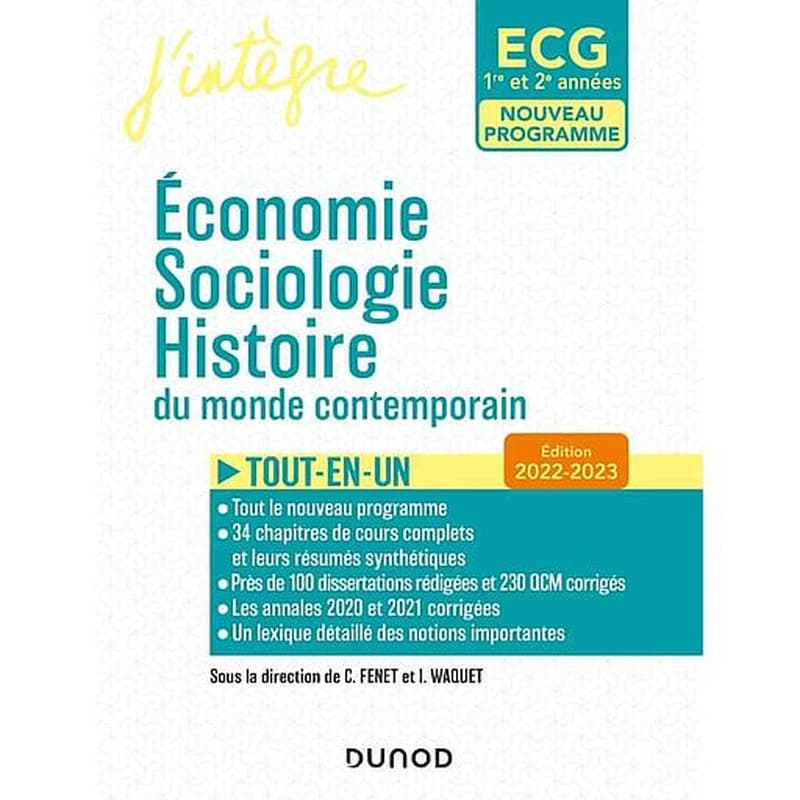 Économie, sociologie, histoire du monde contemporain (Éd. 2022-2023) sous la direction de Catherine Fenet et Isabelle Waquet