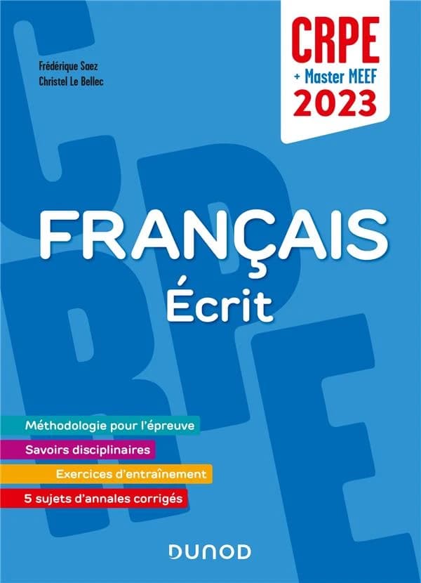 Français : écrit : CRPE + master MEEF 2023