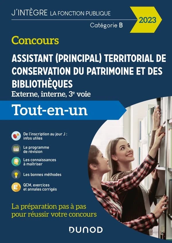 Concours assistant (principal) territorial de conservation du patrimoine et des bibliothèques : externe, interne, 3e voie ([Nouvelle éd.])