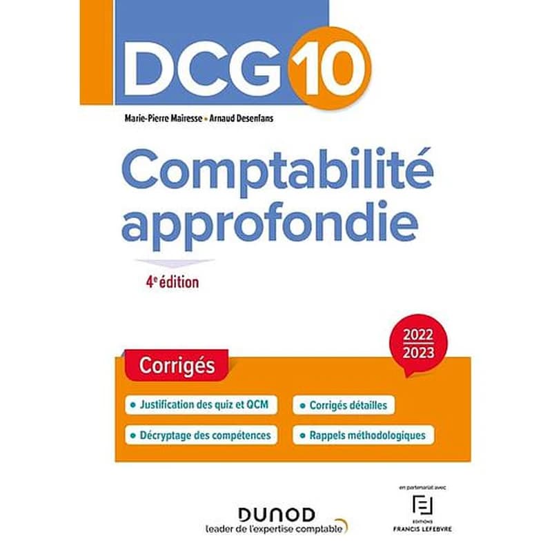 CAMPUS DCG 10 - COMPTABILITE APPROFONDIE - DCG 10 - DCG 10 COMPTABILITE APPROFONDIE 2022