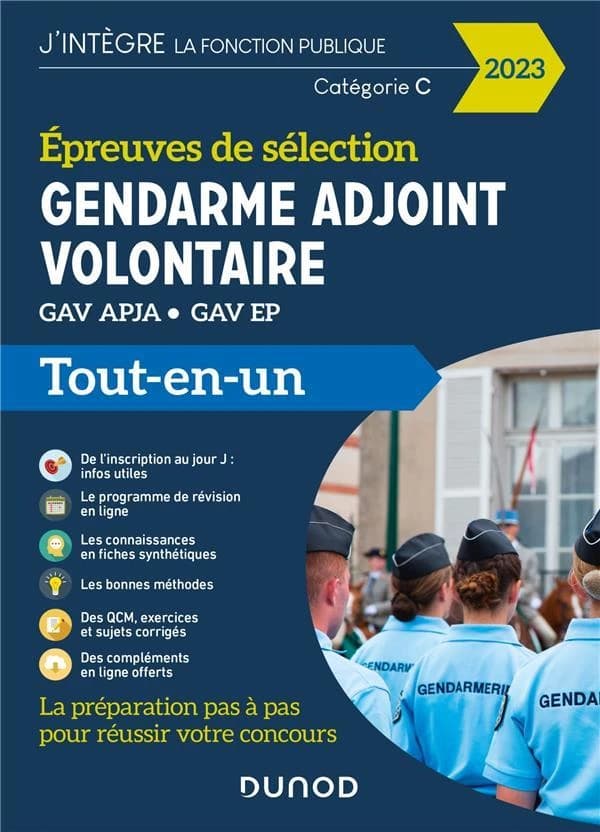 Gendarme adjoint volontaire : épreuves de sélection GAV APJA, GAV EP