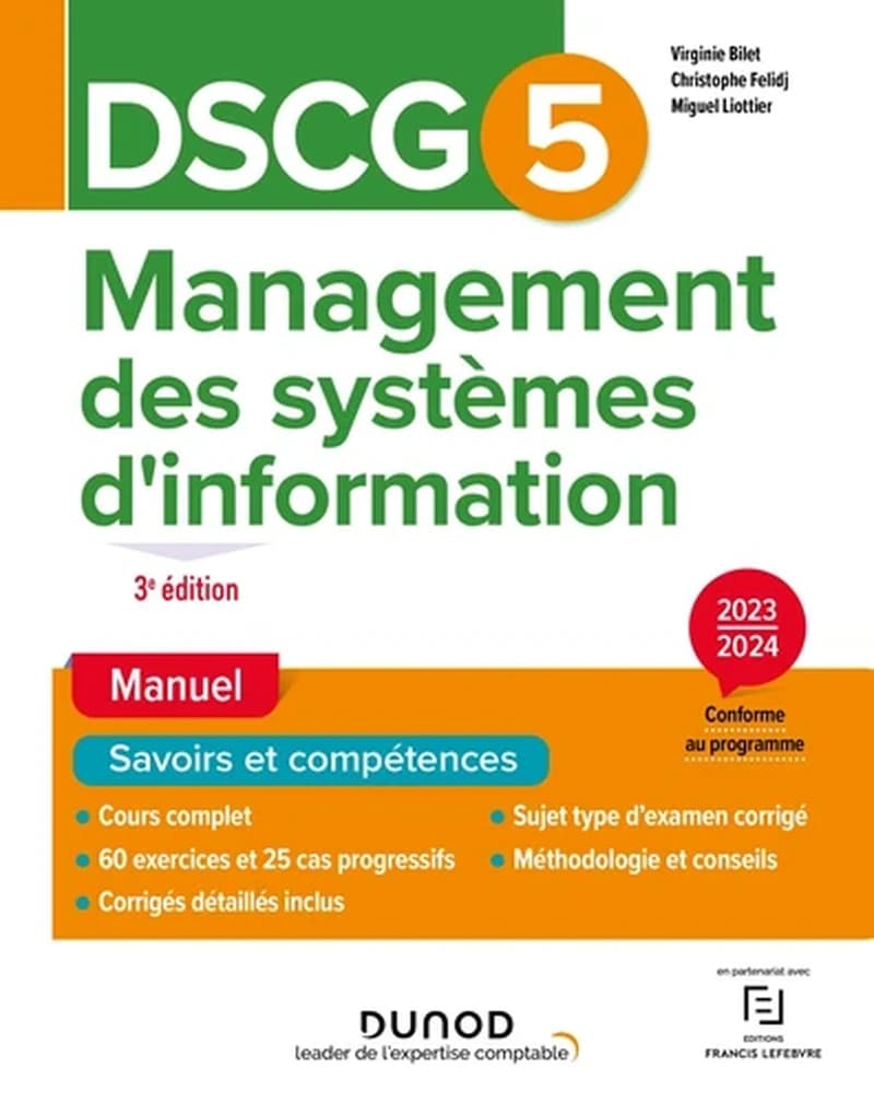 Management des systèmes d'information (3e éd., 2023-2024) Christophe Felidj,... Miguel Liottier,... Virginie Bilet,...