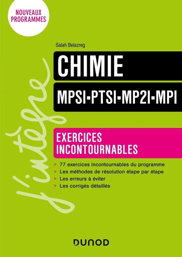 Chimie MPSI, PTSI, MP2I, MPI
