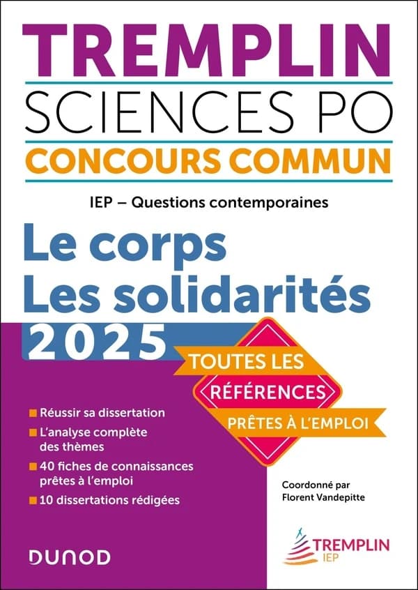 Tremplin Sciences po : concours commun : IEP, questions contemporaines : le corps, les solidarités, 2025