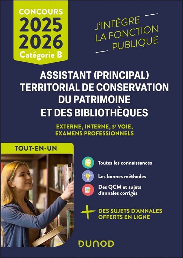 Concours assistant (principal) territorial de conservation du patrimoine et des bibliothèques : externe, interne, 3e voie, examens professionnels ([Nouvelle éd.])